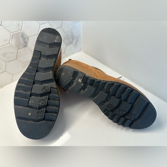 Sorel Womens Evie Sport Lace Brown Suede Wedge Booties Sneaker Size 9. B4 - Picture 6 of 6